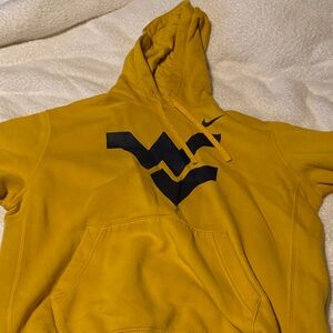 Nike Mustard Hoodie with Black Graphic